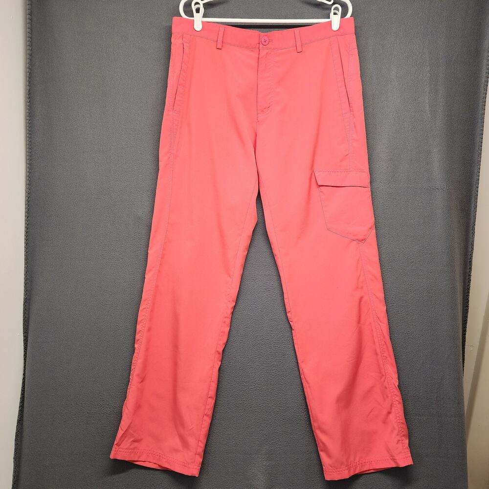 Nike Golf Pants Mens 35x33 Pink Cargo Performance Stretch